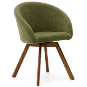 Поворотний стілець La Forma MARVIN C0100114KY20 Зелений тканина