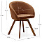 Поворотний стілець La Forma MARVIN C0100114KY81 Коричневий тканина-8-thumb