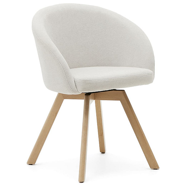 Поворотний стілець La Forma MARVIN C0100112KY12 Бежевий тканина-0