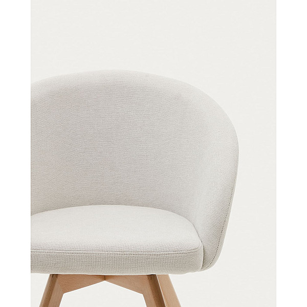 Поворотний стілець La Forma MARVIN C0100112KY12 Бежевий тканина-4