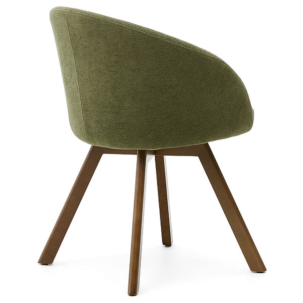 Поворотний стілець La Forma MARVIN C0100114KY20 Зелений тканина-7