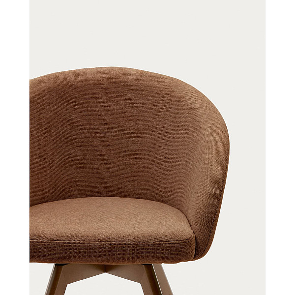 Поворотний стілець La Forma MARVIN C0100114KY81 Коричневий тканина-5