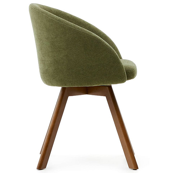 Поворотний стілець La Forma MARVIN C0100114KY20 Зелений тканина-6