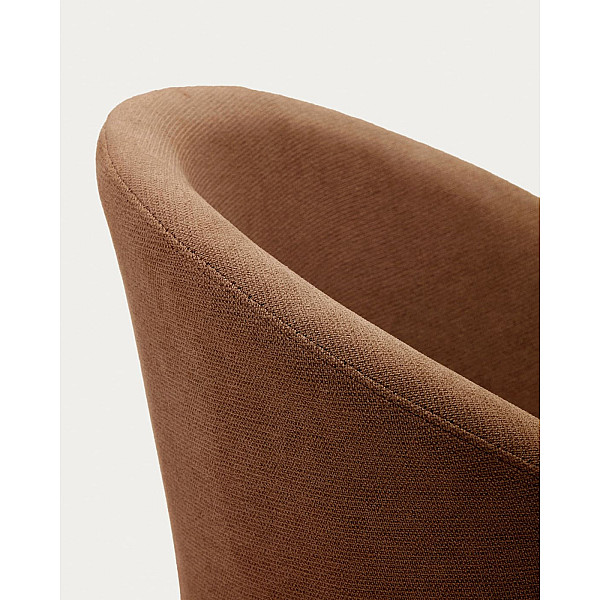 Поворотний стілець La Forma MARVIN C0100114KY81 Коричневий тканина-6