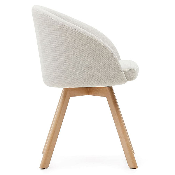 Поворотний стілець La Forma MARVIN C0100112KY12 Бежевий тканина-2