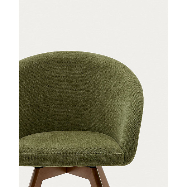 Поворотний стілець La Forma MARVIN C0100114KY20 Зелений тканина-8