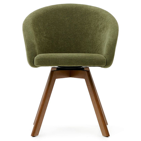 Поворотний стілець La Forma MARVIN C0100114KY20 Зелений тканина-5