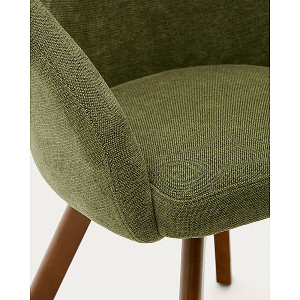 Поворотний стілець La Forma MARVIN C0100114KY20 Зелений тканина-9
