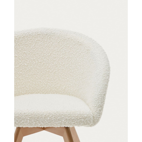 Поворотний стілець La Forma MARVIN C0100112TB05 Білий букле-8