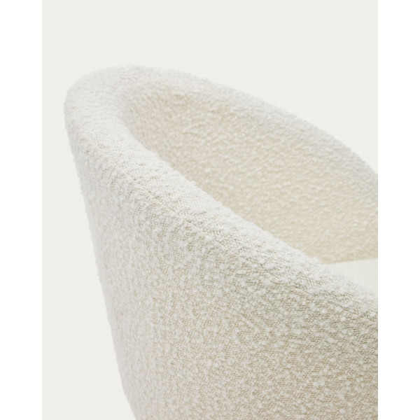 Поворотний стілець La Forma MARVIN C0100112TB05 Білий букле-10