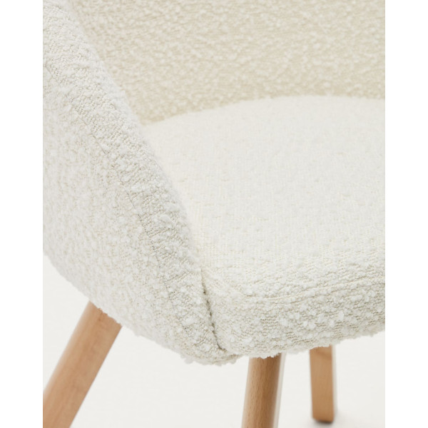 Поворотний стілець La Forma MARVIN C0100112TB05 Білий букле-9