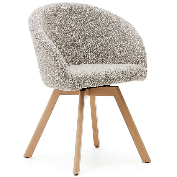 Поворотный стул La Forma MARVIN C0100112TB14 Серый букле-0