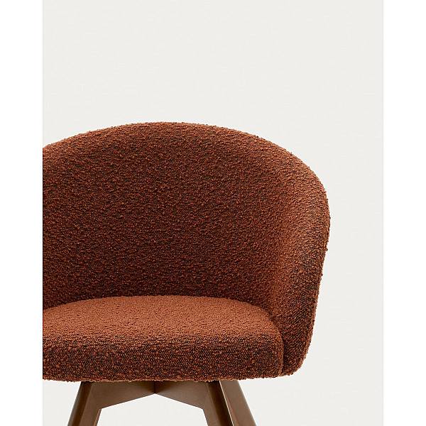 Поворотный стул La Forma MARVIN C0100114TB86 Коричневый букле-5