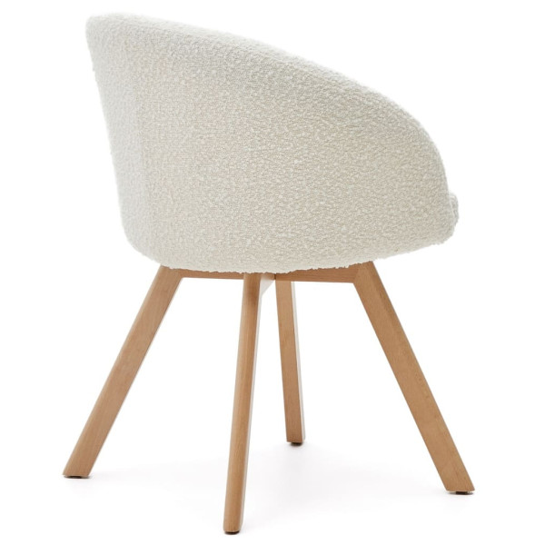 Поворотний стілець La Forma MARVIN C0100112TB05 Білий букле-7