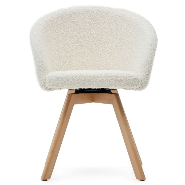 Поворотний стілець La Forma MARVIN C0100112TB05 Білий букле-5