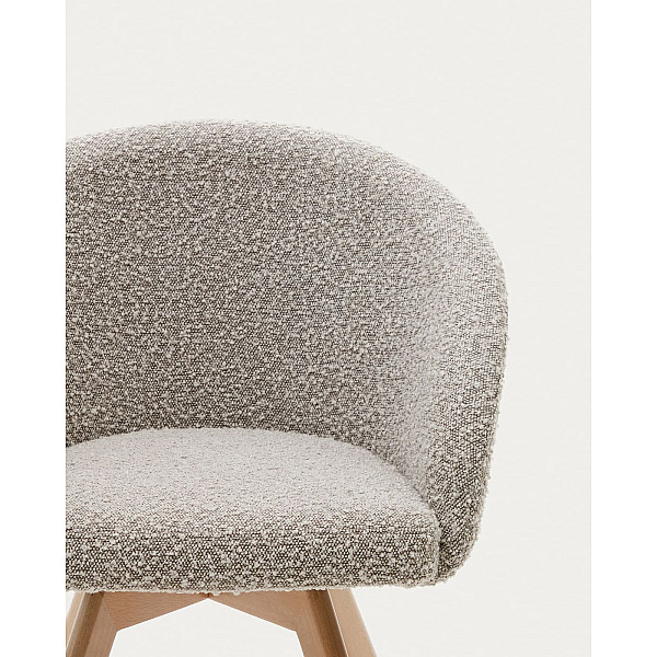 Поворотный стул La Forma MARVIN C0100112TB14 Серый букле-6