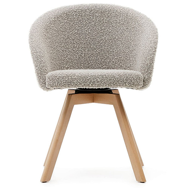 Поворотный стул La Forma MARVIN C0100112TB14 Серый букле-3