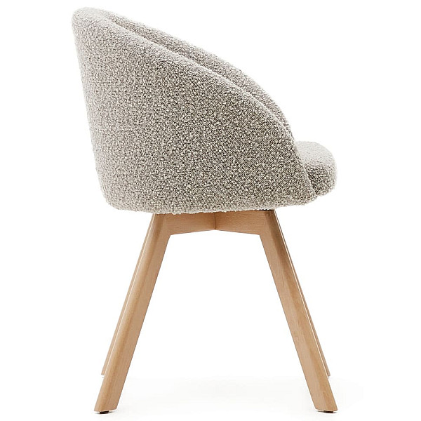 Поворотный стул La Forma MARVIN C0100112TB14 Серый букле-4