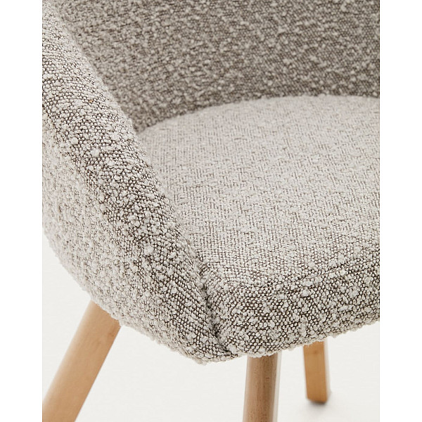 Поворотный стул La Forma MARVIN C0100112TB14 Серый букле-8