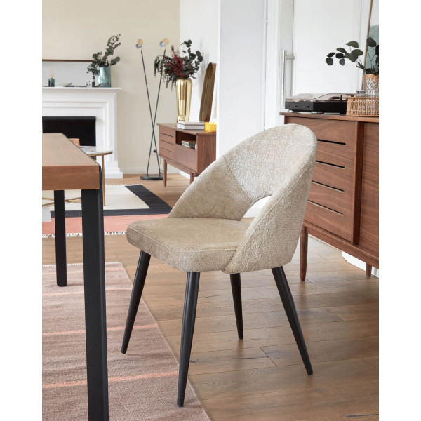 Стілець La Forma Mael CC2211BG12 Бежевий тканина-1