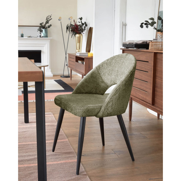 Стілець La Forma Mael Зелений CC2211BG19 тканина-1