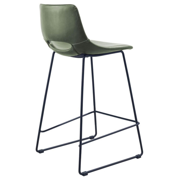 Напівбарний стілець La Forma ZIGGY CC0912U06H Зелений екошкіра-4