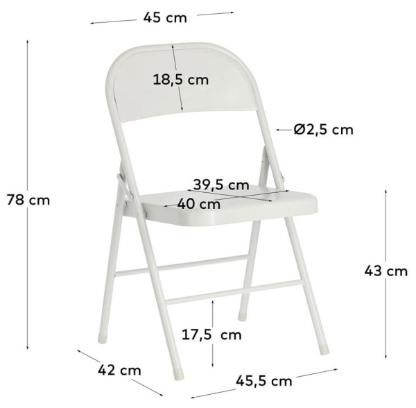 Стул раскладной La Forma Aidana CC2093R14 Белый-8