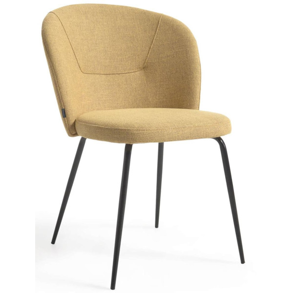 Стілець La Forma Anoha CC2027PK81 Гірчичний тканина-0