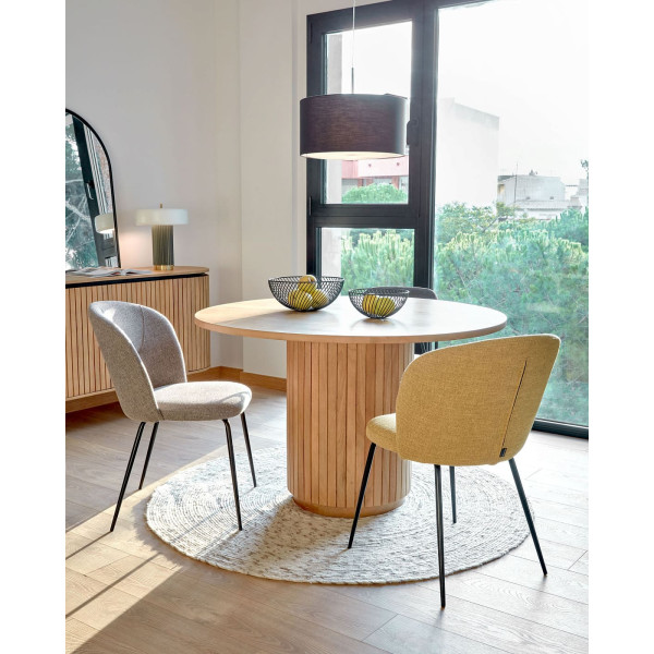 Стілець La Forma Anoha CC2027PK81 Гірчичний тканина-2