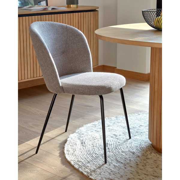 Стілець La Forma Anoha CC2027PK03 Сірий тканина-1