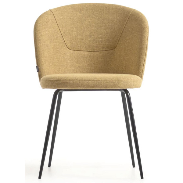 Стілець La Forma Anoha CC2027PK81 Гірчичний тканина-4
