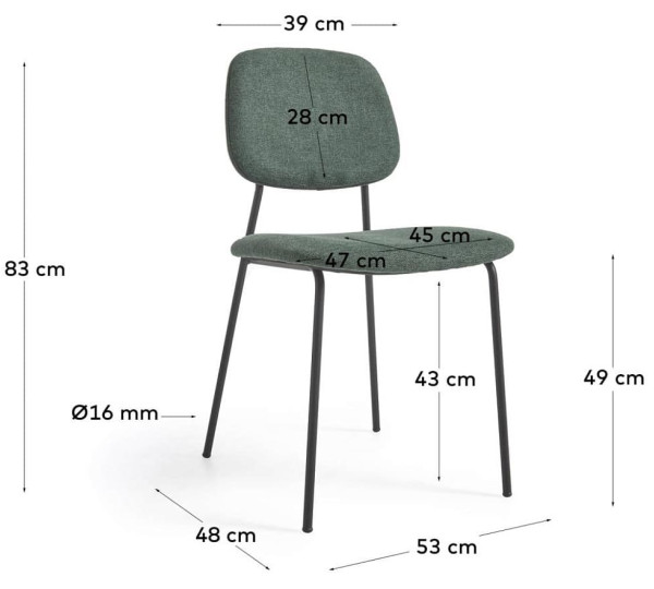 Стілець La Forma BENILDA CC3003KY19 Темно-зелений тканина-9