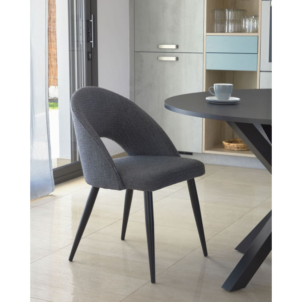 Стілець La Forma Mael CC2211MN15 Темно-сірий тканина-1