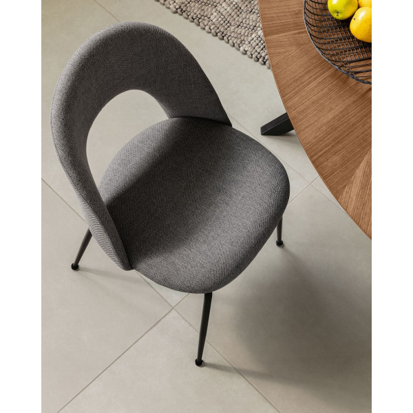 Стілець La Forma Mahalia CC1804PK15 Темно-сірий тканина-2