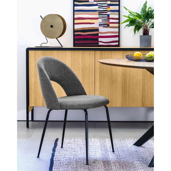 Стілець La Forma Mahalia CC1804PK15 Темно-сірий тканина-1