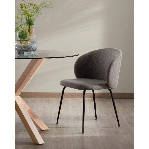 Стул La Forma Minna CC1167PK15 Темно-серый ткань-1