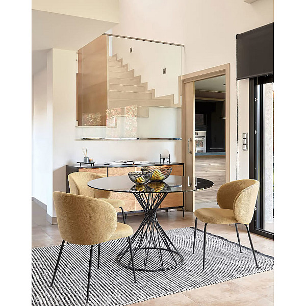 Стілець La Forma Minna CC1167PK81 Гірчичний тканина-3