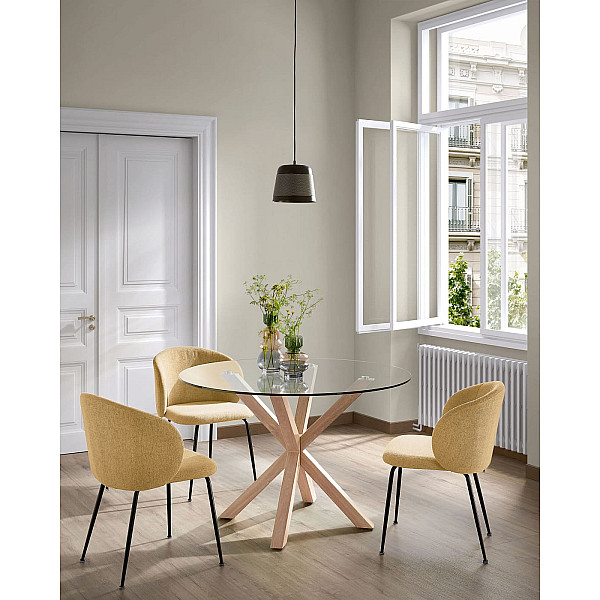 Стілець La Forma Minna CC1167PK81 Гірчичний тканина-4