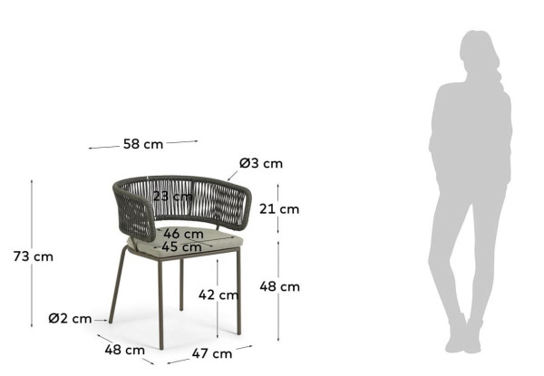Стул La Forma NADIN CC2232J19 Зеленый-11