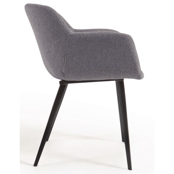 Стілець La Forma Nadya CC1986AB15 Темно-сірий тканина-7