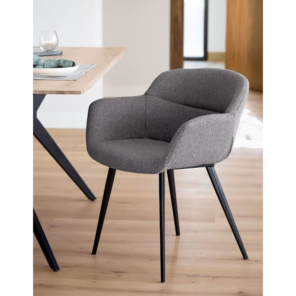 Стілець La Forma Nadya CC1986AB15 Темно-сірий тканина-1