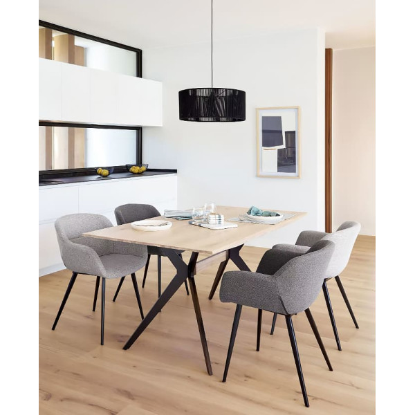 Стілець La Forma Nadya CC1986AB15 Темно-сірий тканина-5