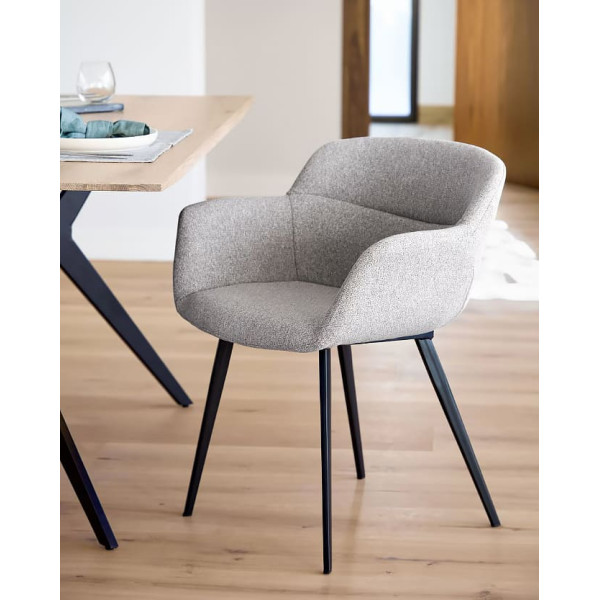 Стілець La Forma Nadya CC1986AB14 Сірий тканина-2