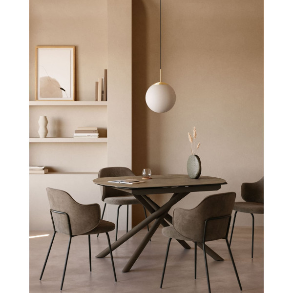 Стілець La Forma SUANNA C0100009BF11 Коричневий тканина-2