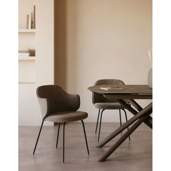 Стілець La Forma SUANNA C0100009BF11 Коричневий тканина-1
