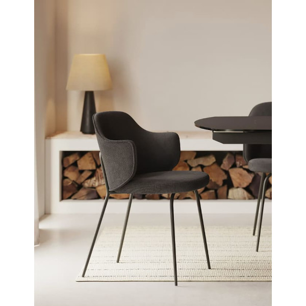 Стілець La Forma SUANNA C0100009BF15 Темно-сірий тканина-1