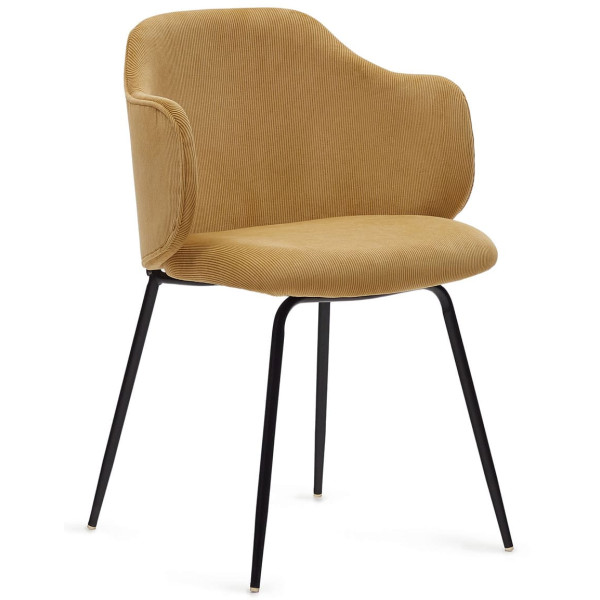 Стілець La Forma SUANNA C0100009PN81 Гірчичний тканина вельвет-0
