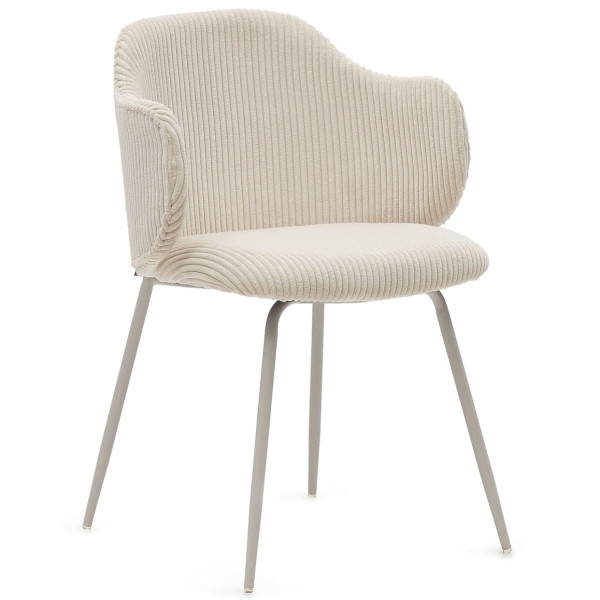 Стілець La Forma SUANNA C0100009LN12 Молочний тканина вельвет-0