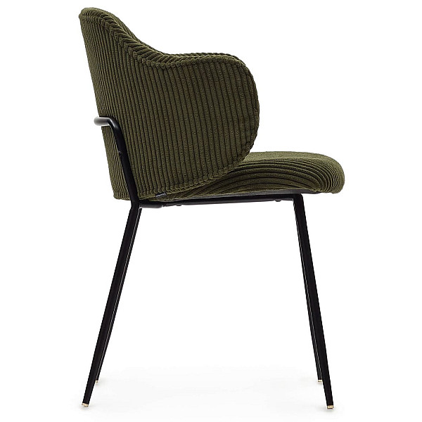 Стілець La Forma SUANNA C0100009LN19 Зелена тканина вельвет-3