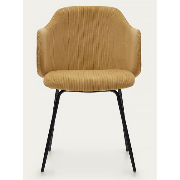 Стілець La Forma SUANNA C0100009PN81 Гірчичний тканина вельвет-2